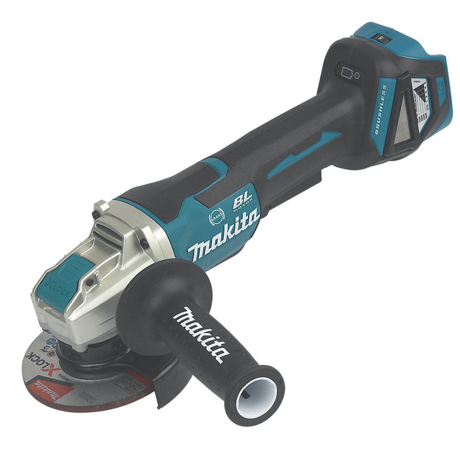 Makita Angle Grinder Cordless Side Handle 115mm 18V Li-ion LXT Body Only - Image 2