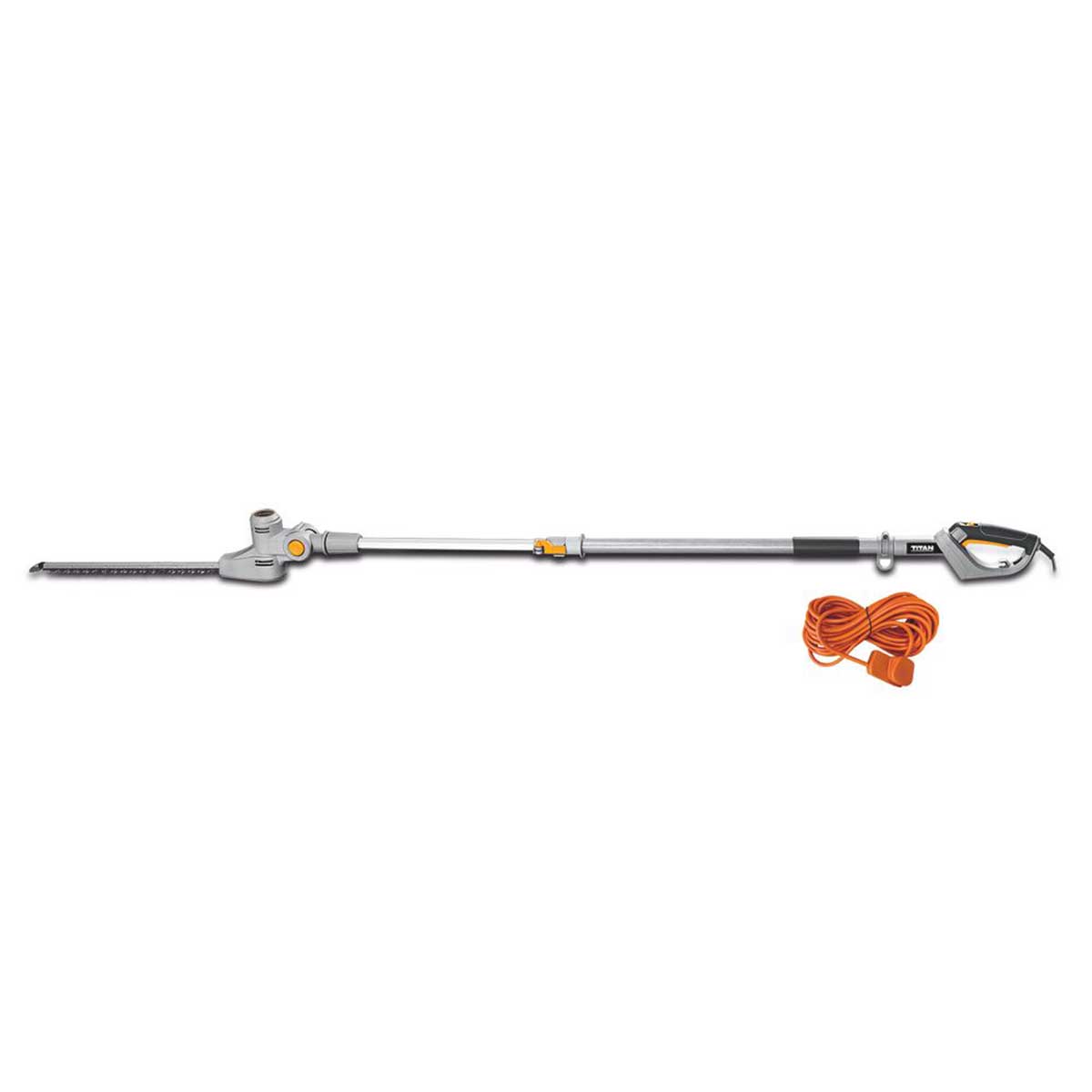 Titan Pole Hedge Trimmer Electric GHT550T2 50cm Extendable Garden Cutter 550W - Image 1