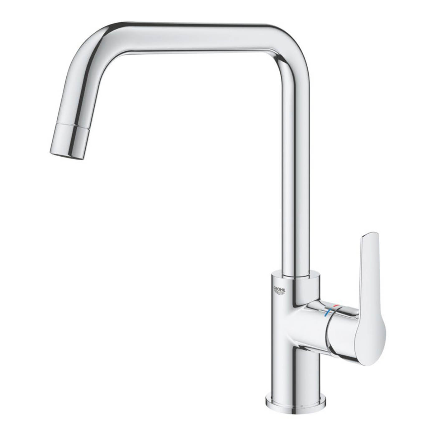 Grohe Kitchen Sink Tap Mono Mixer Chrome Single Lever Swivel Spout Modern Faucet - Image 1