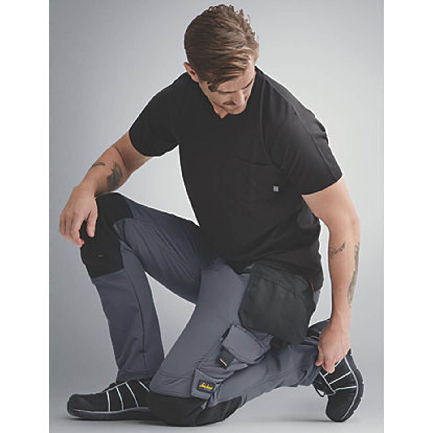 Snickers Work Trousers Mens Slim Fit Black Splashproof Multi Pockets 30W 30L - Image 7