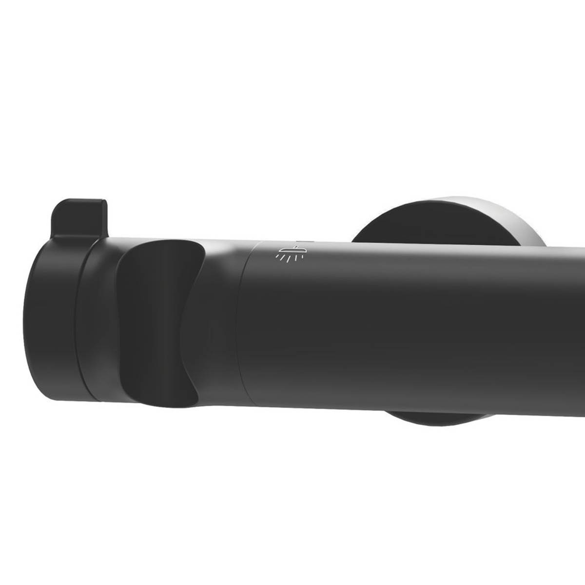 Swirl Multi Head Shower Thermostatic Matt Black Single Spray Pattern Round - Image 6