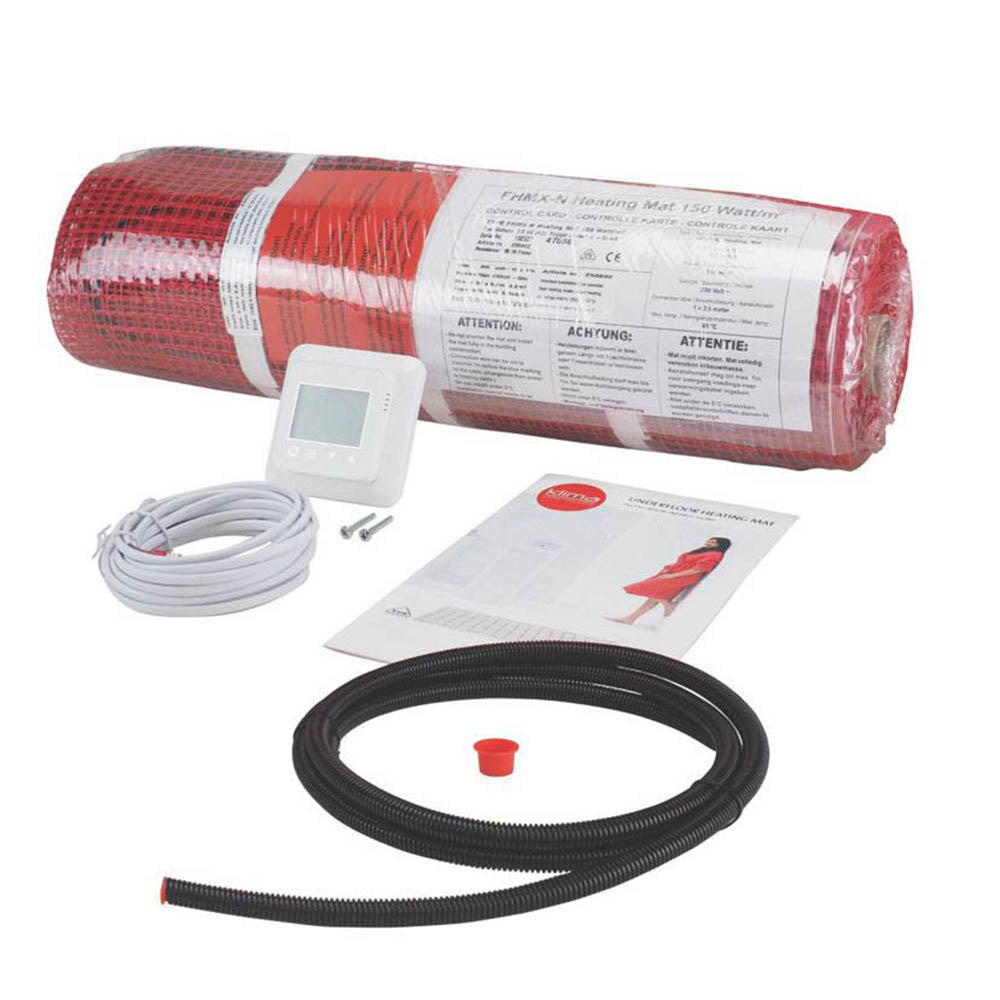 Klima Underfloor Heating Mat Kit Energy Efficient Wall Floor Tiles IPX7 230V L5m - Image 1
