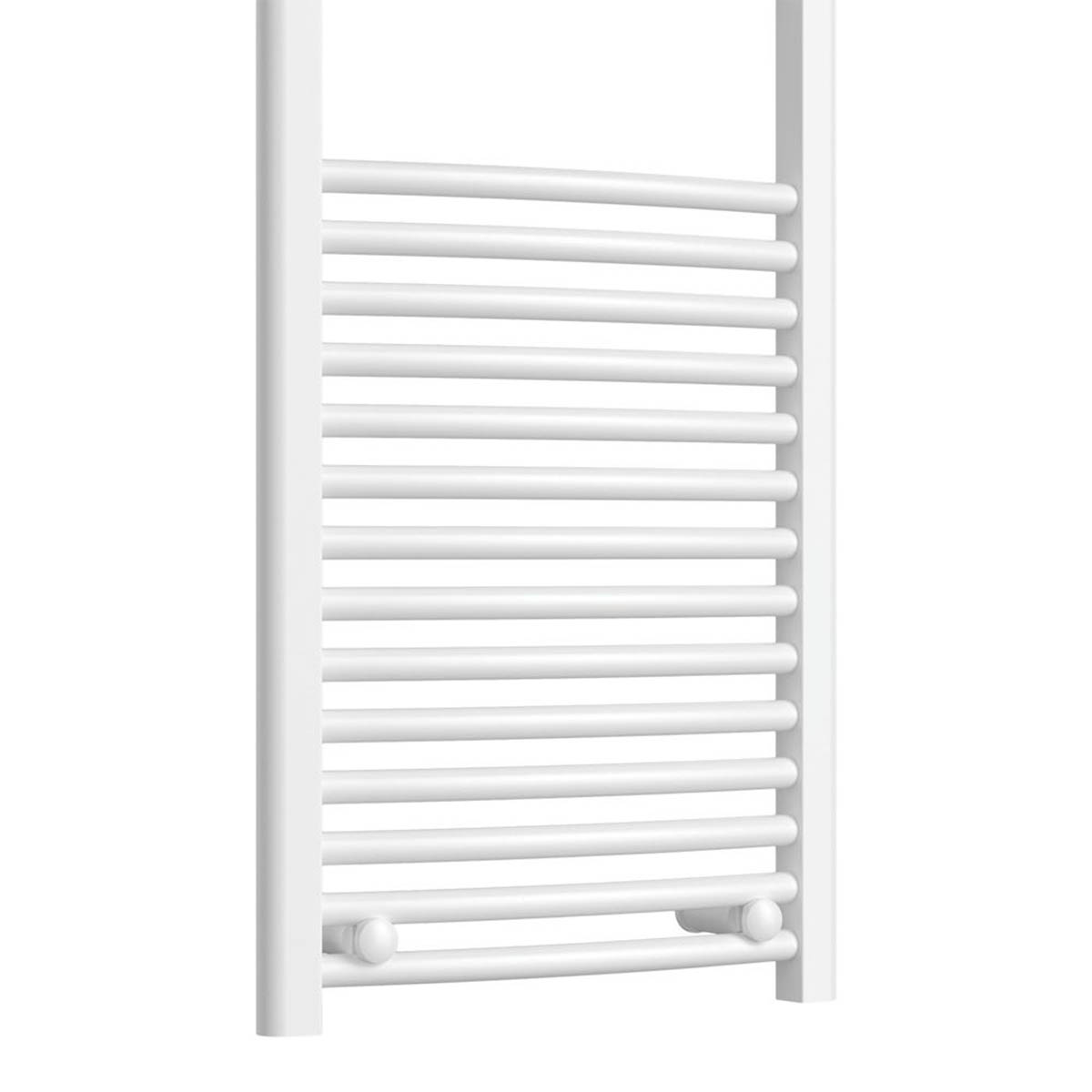Flomasta Towel Rail Radiator White Curved Warmer Gloss 1200mm x 450mm 1672BTU - Image 4