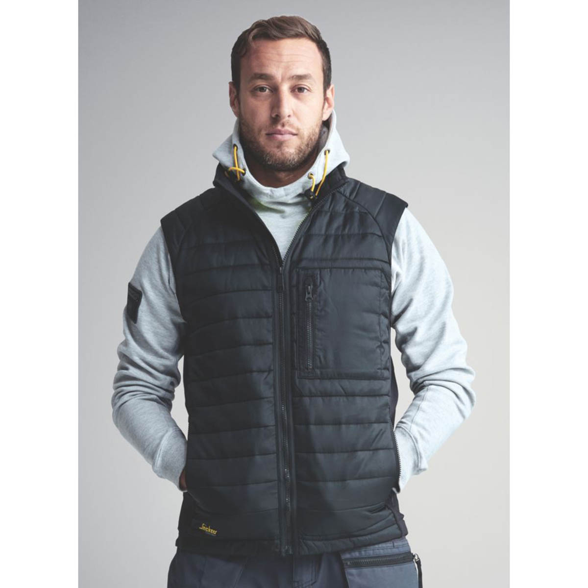 Snickers Mens Body Warmer Insulator Vest Black Zip Up Pockets Large 43" Chest - Image 5
