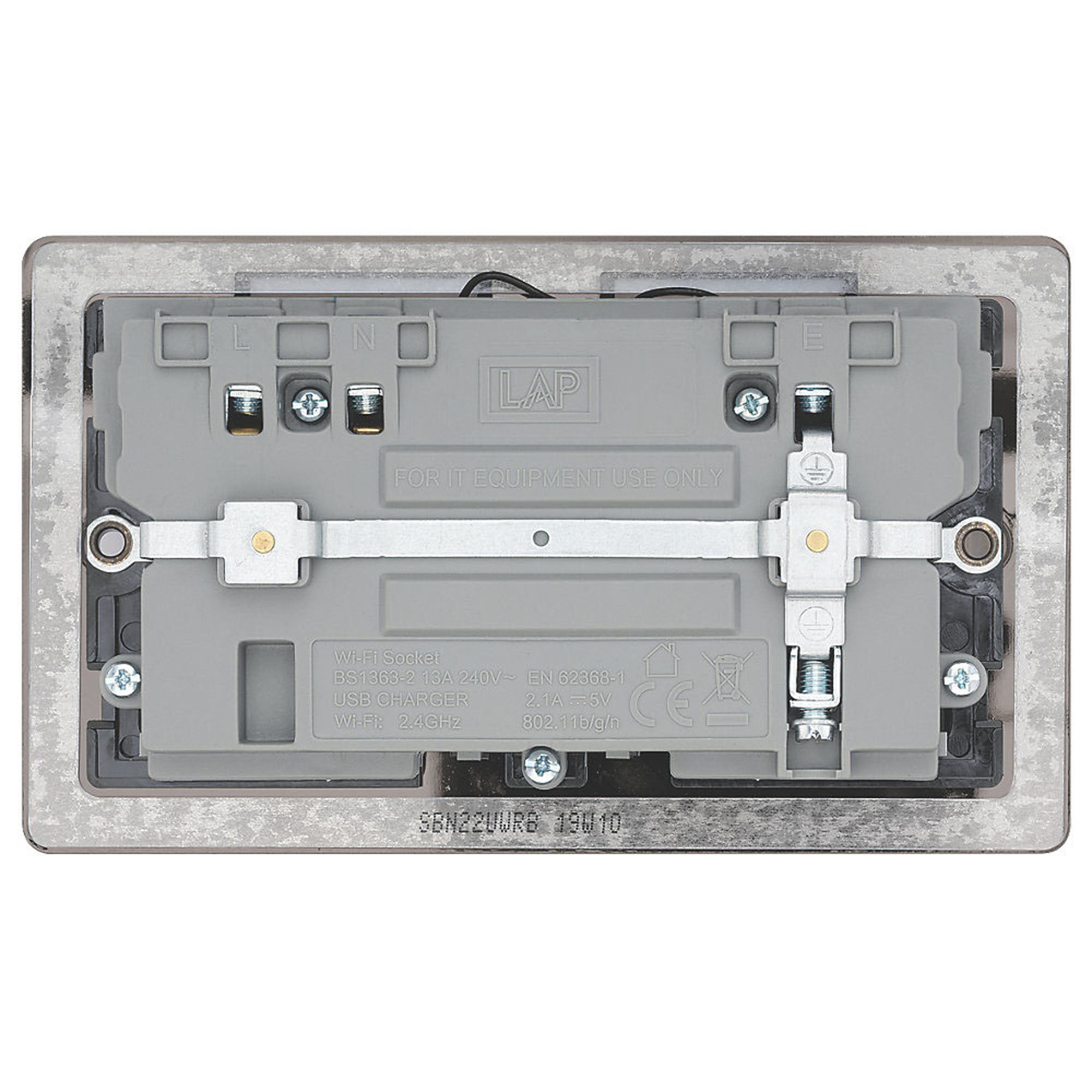 LAP WiFi Extender Socket Double Switch USB Port 13A 2 Gang Single Pole 240 V - Image 4