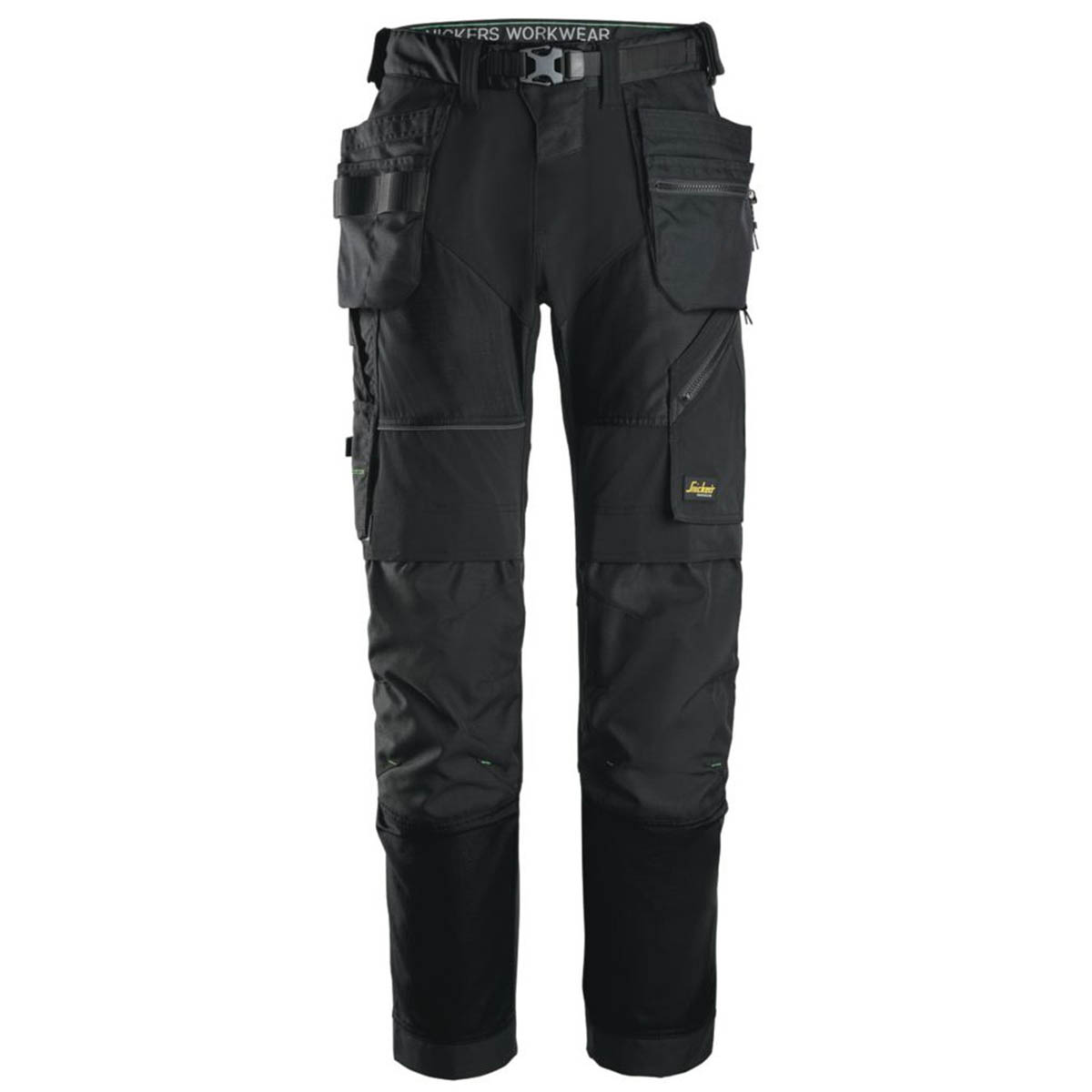 Snickers Work Trousers Mens Regular Fit Black Stretch Multi Pockets 33W 32L - Image 1