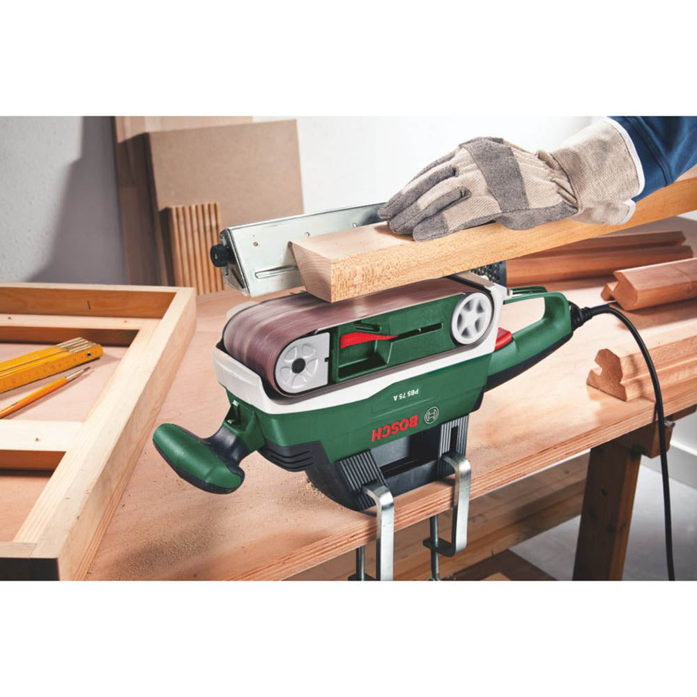 Bosch Belt Sander Electric PBS75A Auxiliary Handle Woodwork Plastic Metal 710W - Image 2