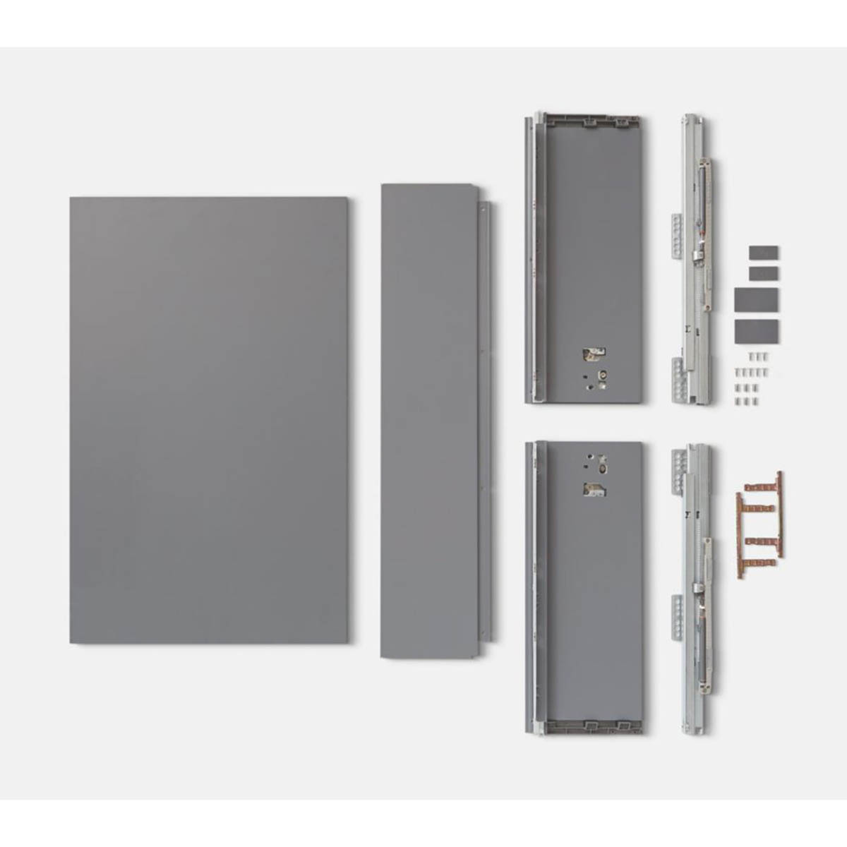 Essentials Kitchen Drawer Box Deep Matt Grey Soft Close Slimline Sides 800mm - Image 2