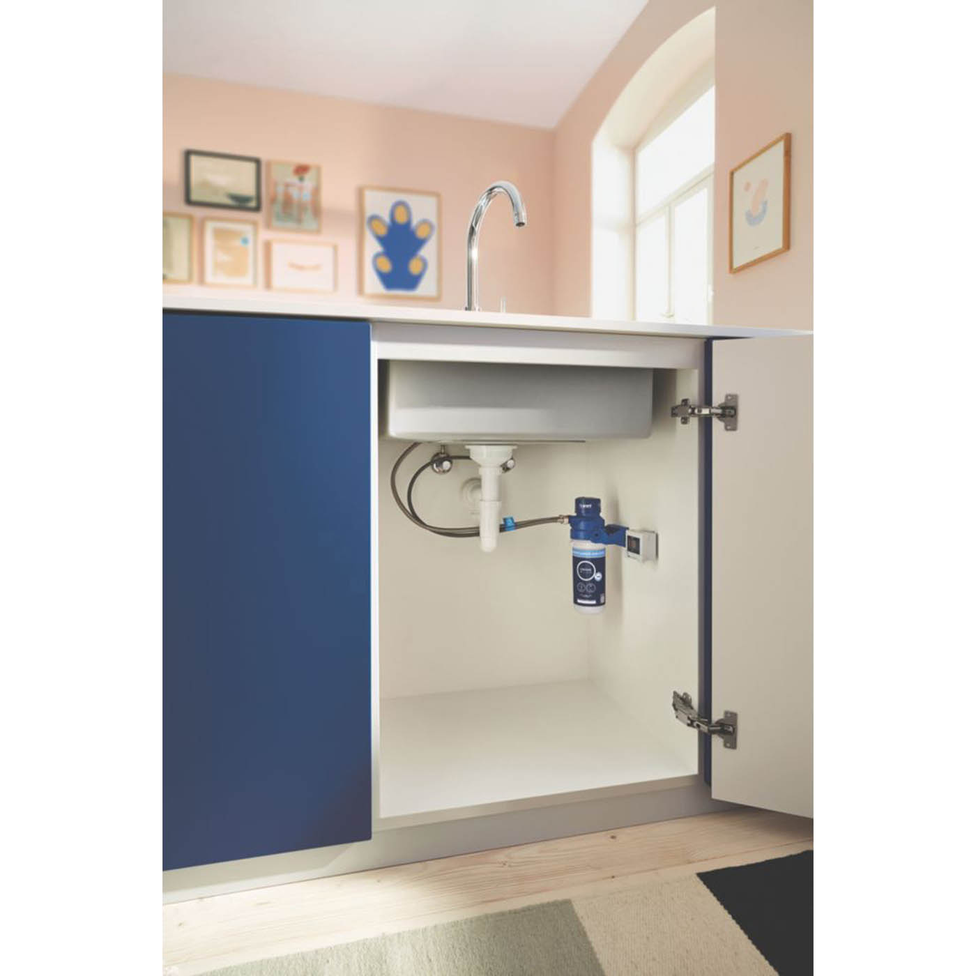 Grohe Kitchen Sink Tap Filtered 2-Way Blue Pure StartCurve Chrome Starter Set - Image 5
