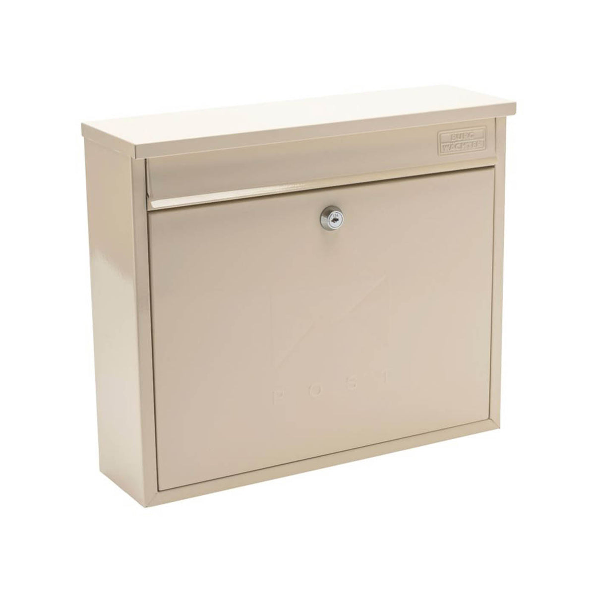 Burg-Wachter Post Box Elegance Cream Powder-Coated Letterbox Steel 2 Keys - Image 1