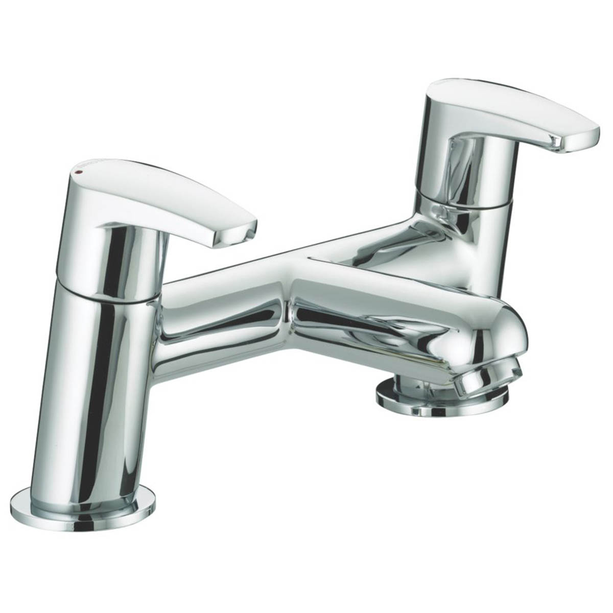 Bristan Bath Filler Tap Chrome Double Lever Brass 1/4 Turn Bathroom Modern - Image 1
