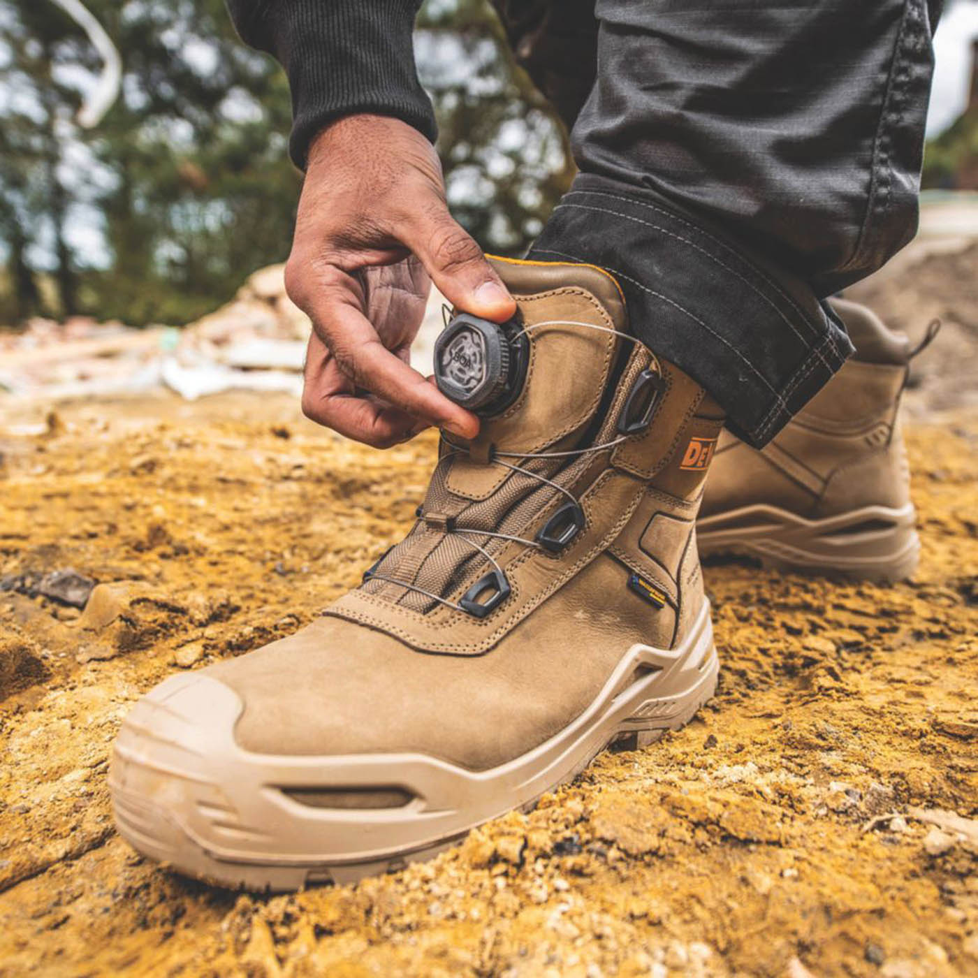 DEWALT Lander BOA Size 7 Stone Waterproof Safety Boots - Image 2