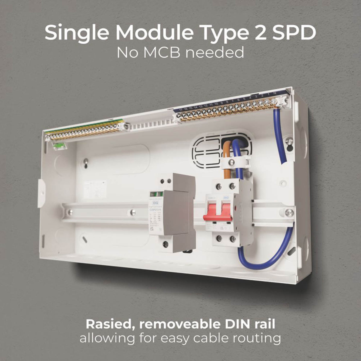 British General Consumer Unit with SPD 16-Module 16 Way 100A Part Populated - Image 5