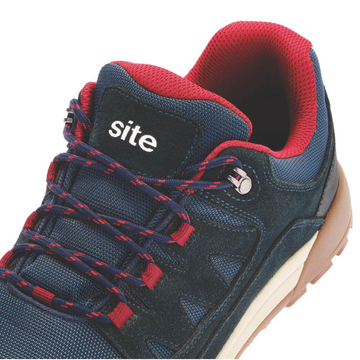Site Safety Trainers Mens Standard Fit Blue Red Work Boots Steel Toe Size 9 - Image 3