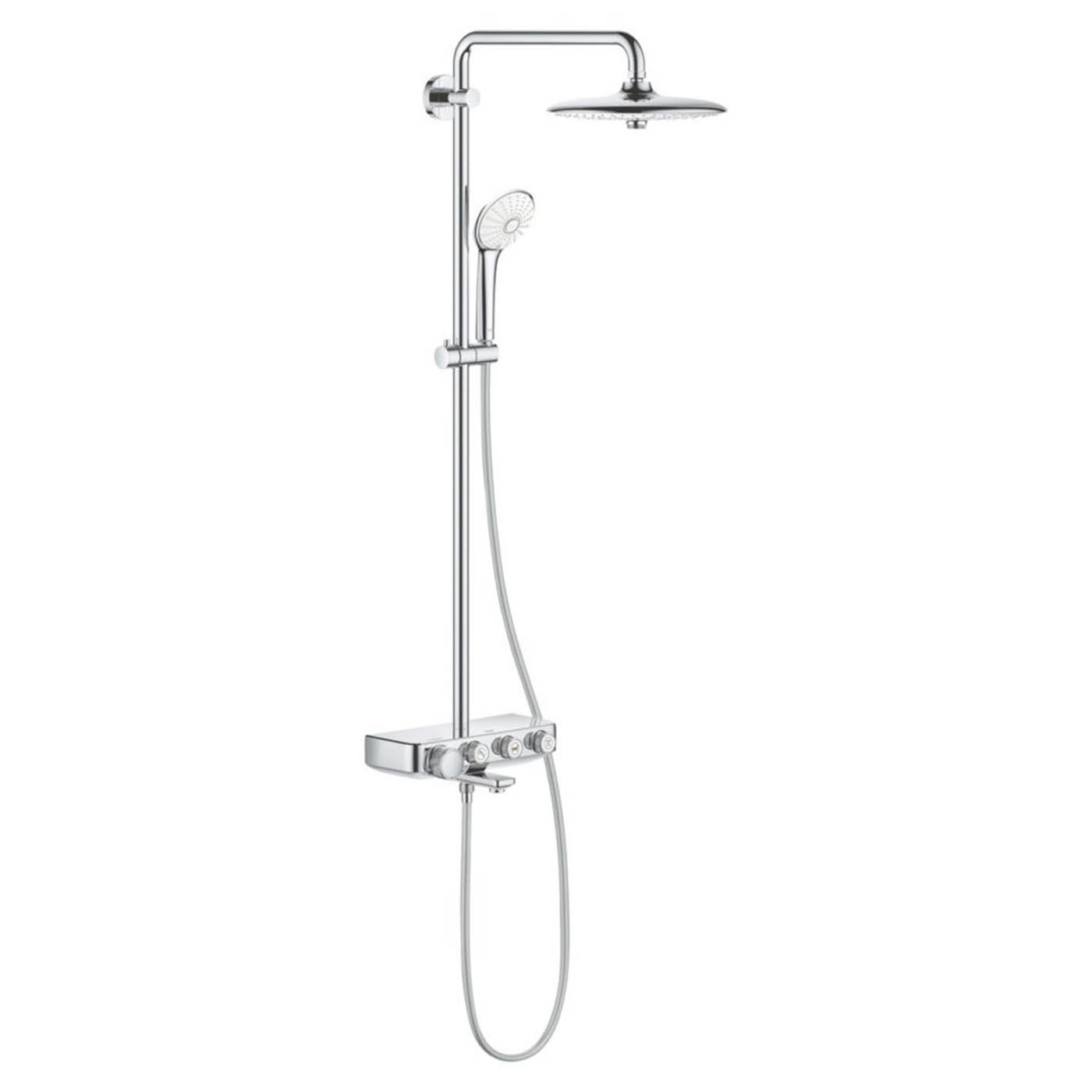 Grohe Thermostatic Shower System With Bath Filler 3-Spray Pattern Twin Head - Image 1
