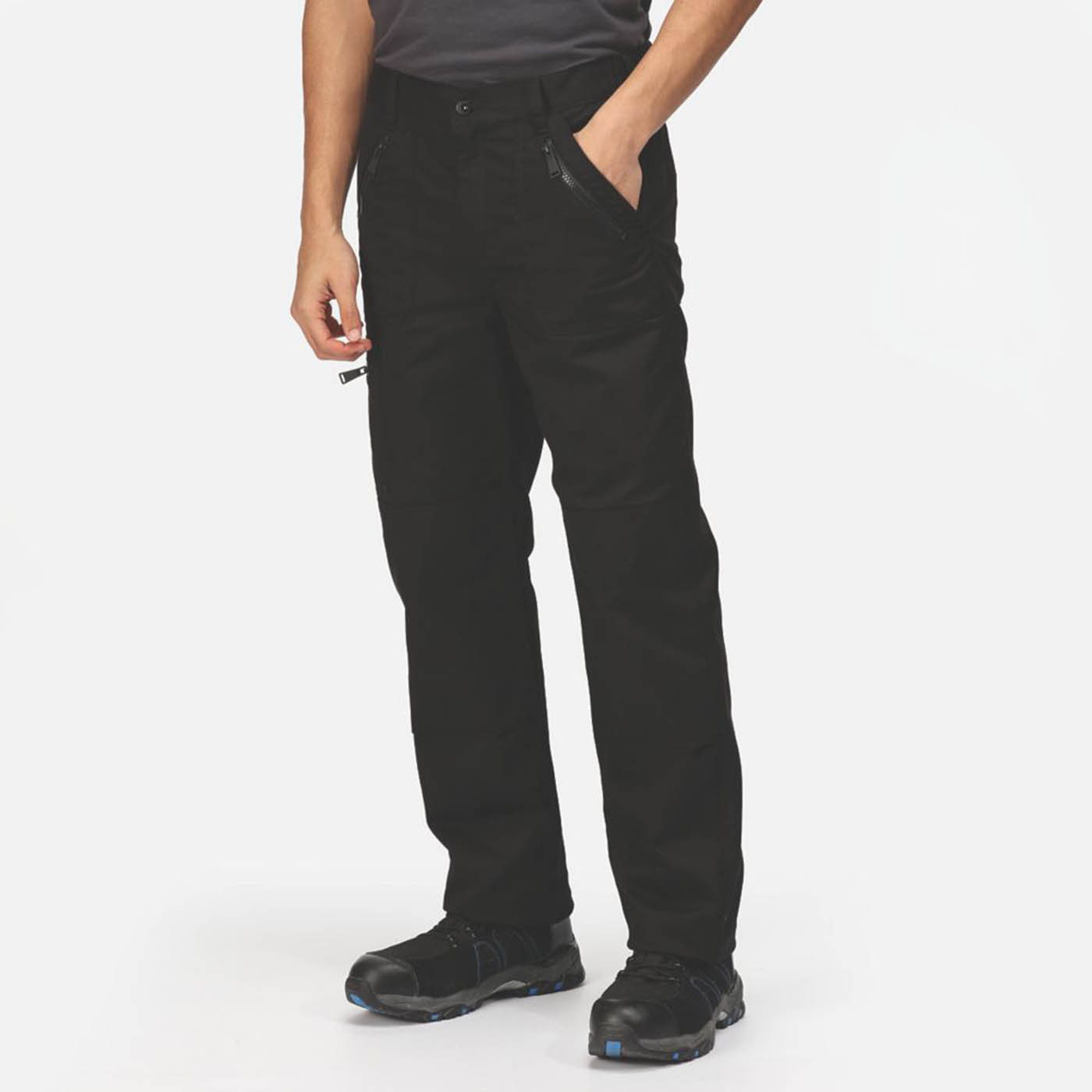 Regatta Work Trousers Mens Pro Action Classic Fit Black Multi Pockets 32W 33L - Image 3