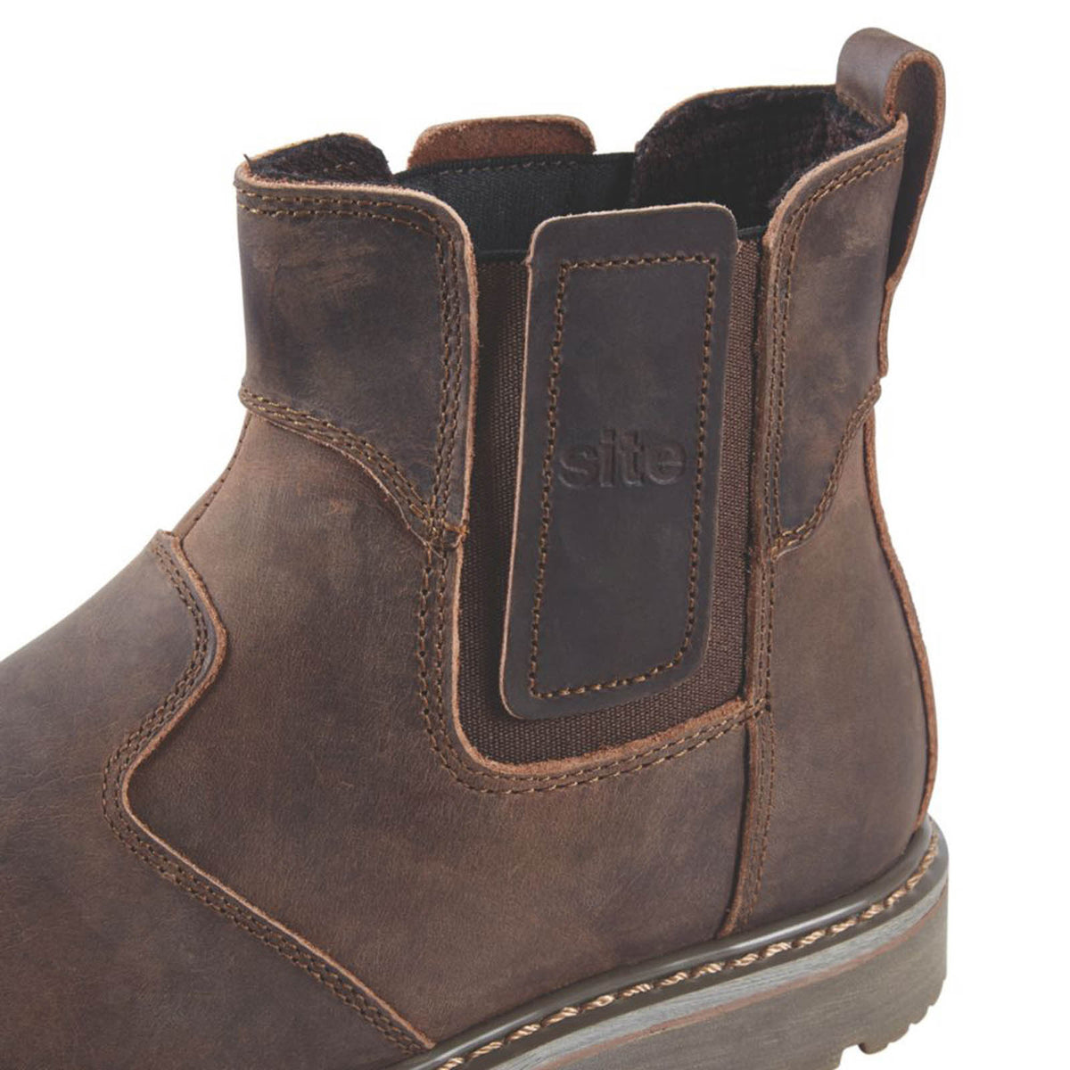 Site Mudguard Size 15 Brown Steel Toe Cap Safety Dealer Boots - Image 2