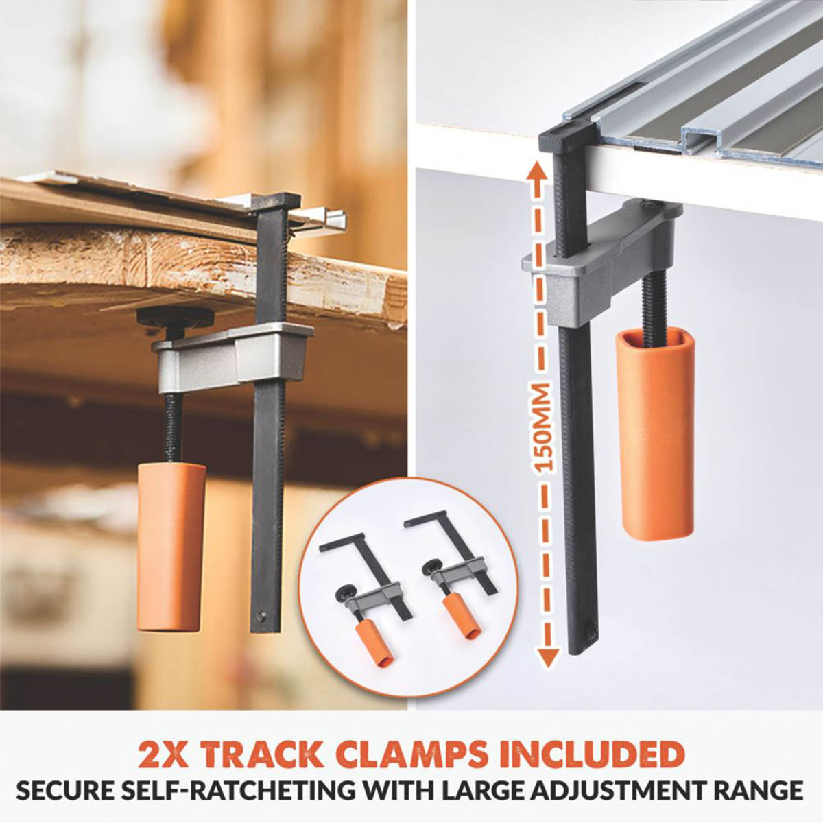 Evolution Circular Saw Guide Rails Track ST2800-G2 Anti-Slip 2 x 1400mm - Image 4