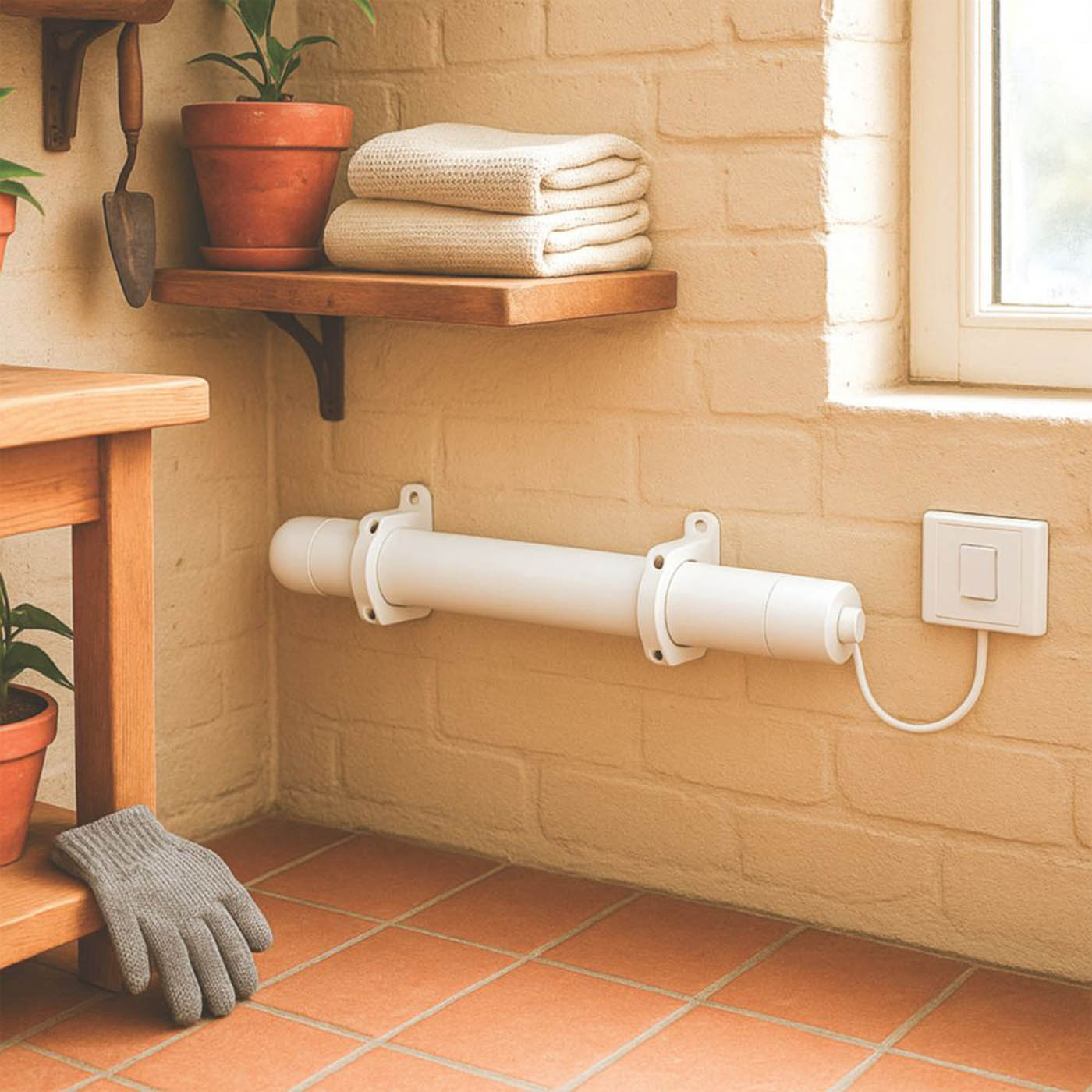 TCP Tubular Heater Electric TCPWHTUBULARHEAT60W Thermostat Tube Home 5.5x36.4cm - Image 2