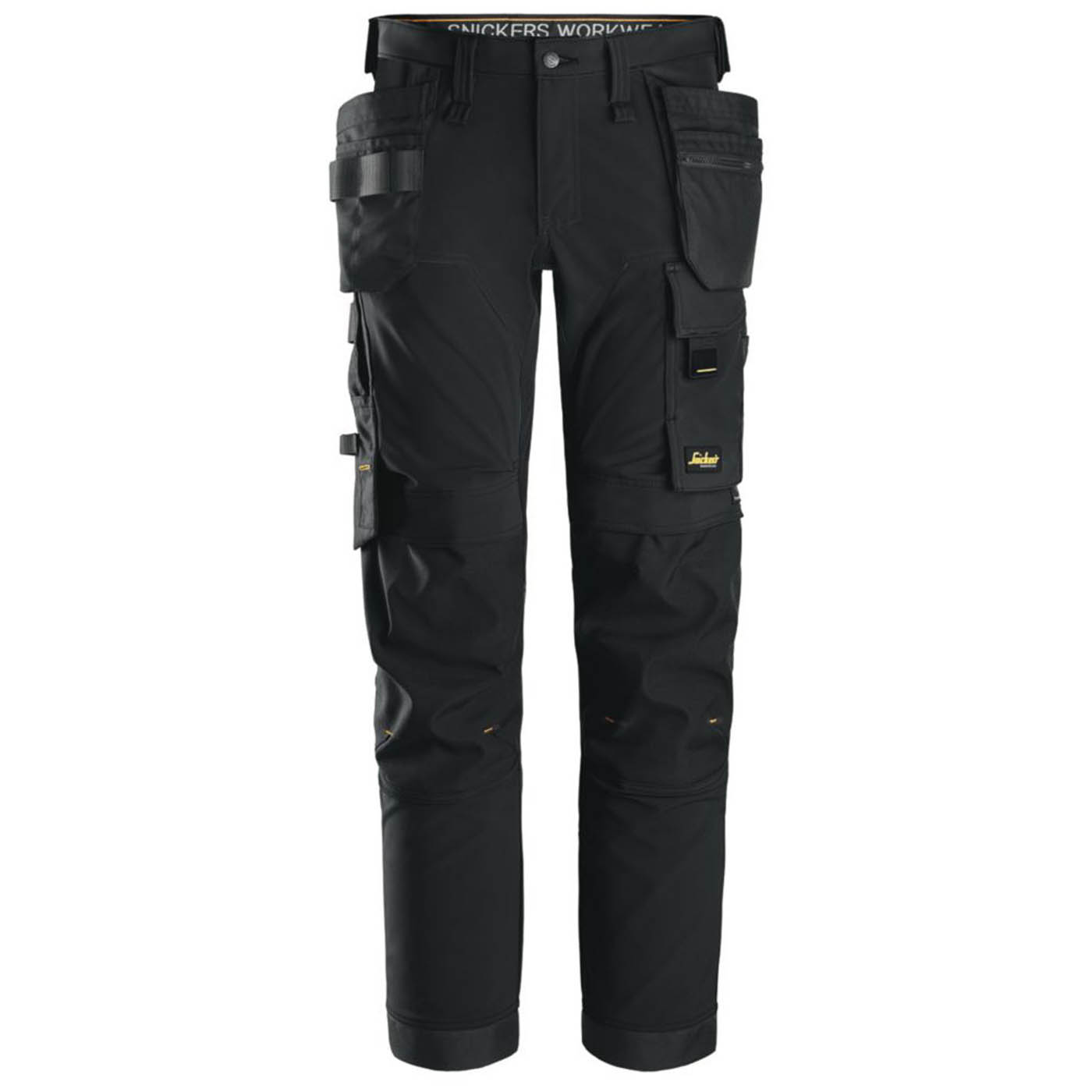 Snickers Work Trousers Mens Slim Fit Black Stretch Multi Pockets Cargo 44W 30L - Image 1