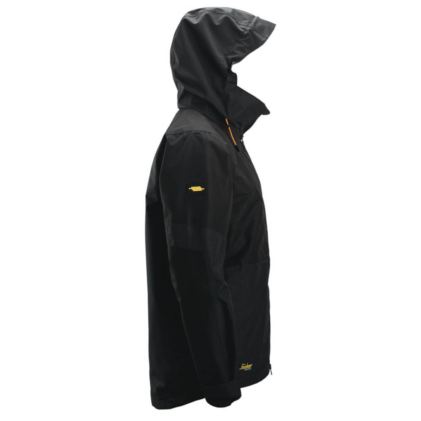 Snickers Work Shell Jacket Mens Black Waterproof Concealed Hood XL 46in Chest - Image 3