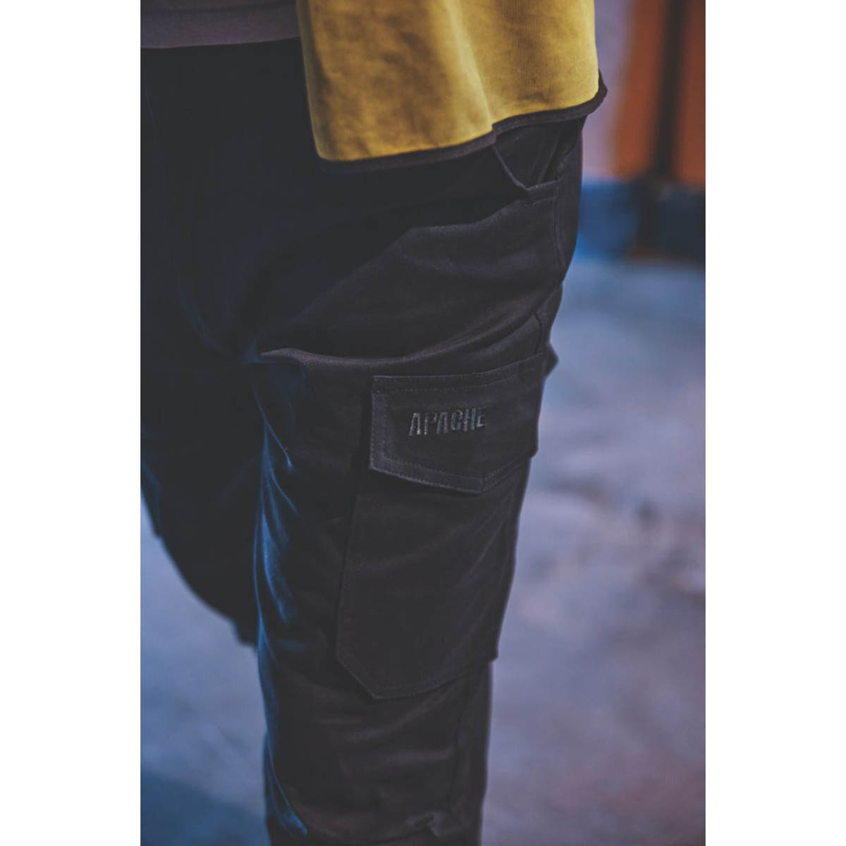Apache Work Trousers Mens Slim Fit Black Cargo Multi Pockets 44W 31-33L - Image 2