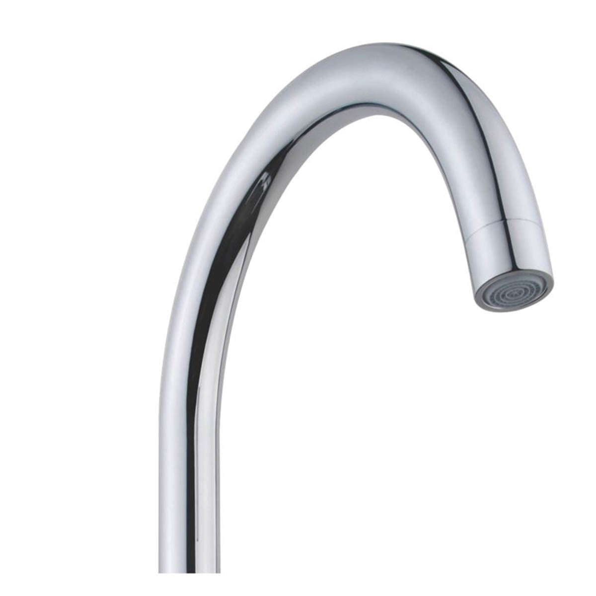 Kitchen Sink Tap Mono Mixer Chrome Ceramic Disc Double Lever Swivel Spout Faucet - Image 2