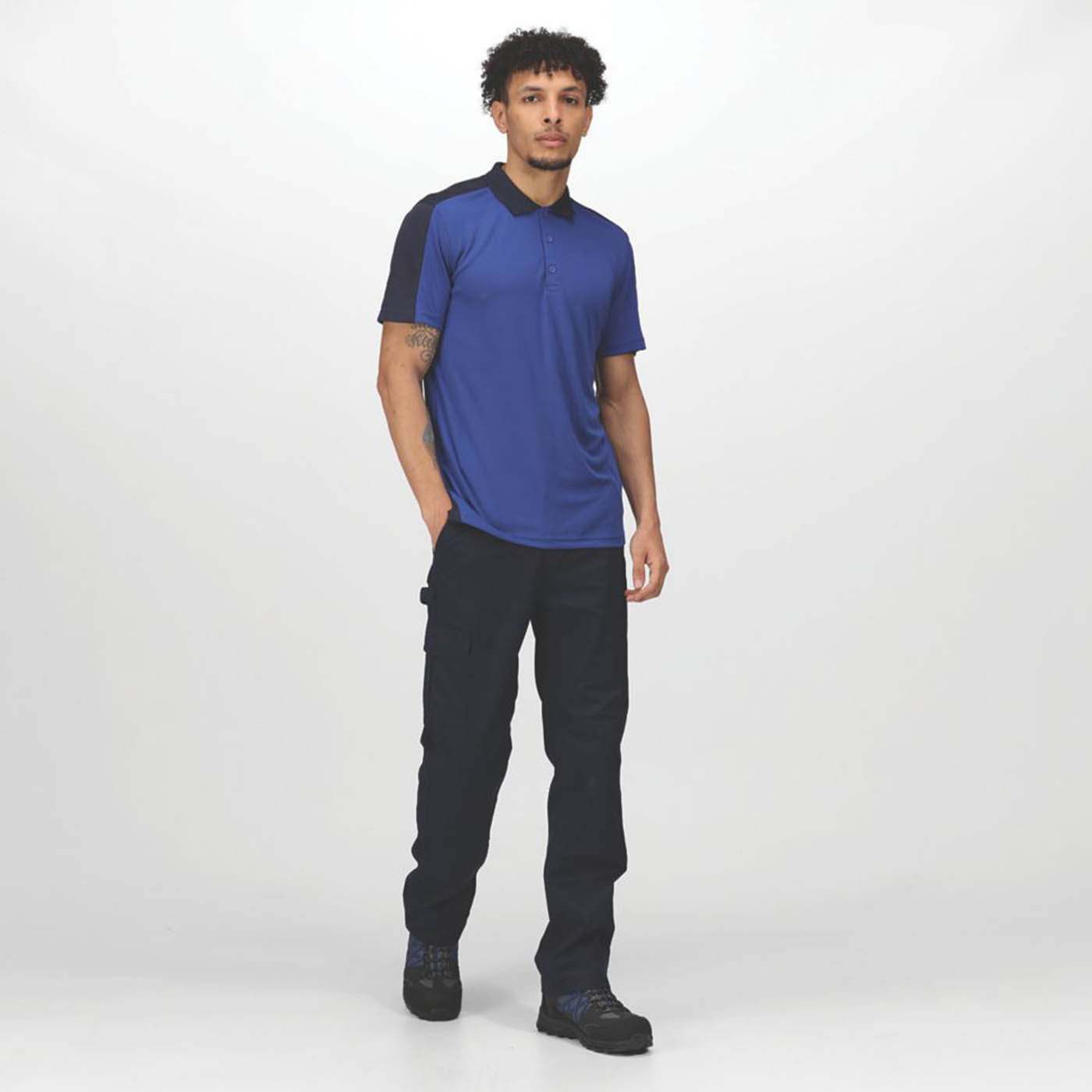 Regatta Pro Mens Work Trousers Navy Cargo Classic Fit Multi Pockets 38" W 31" L - Image 5