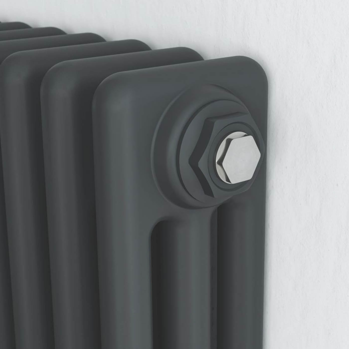 Azur Radiator 3 Column Anthracite Horizontal Steel 400mm x 1190mm 3583BTU - Image 3