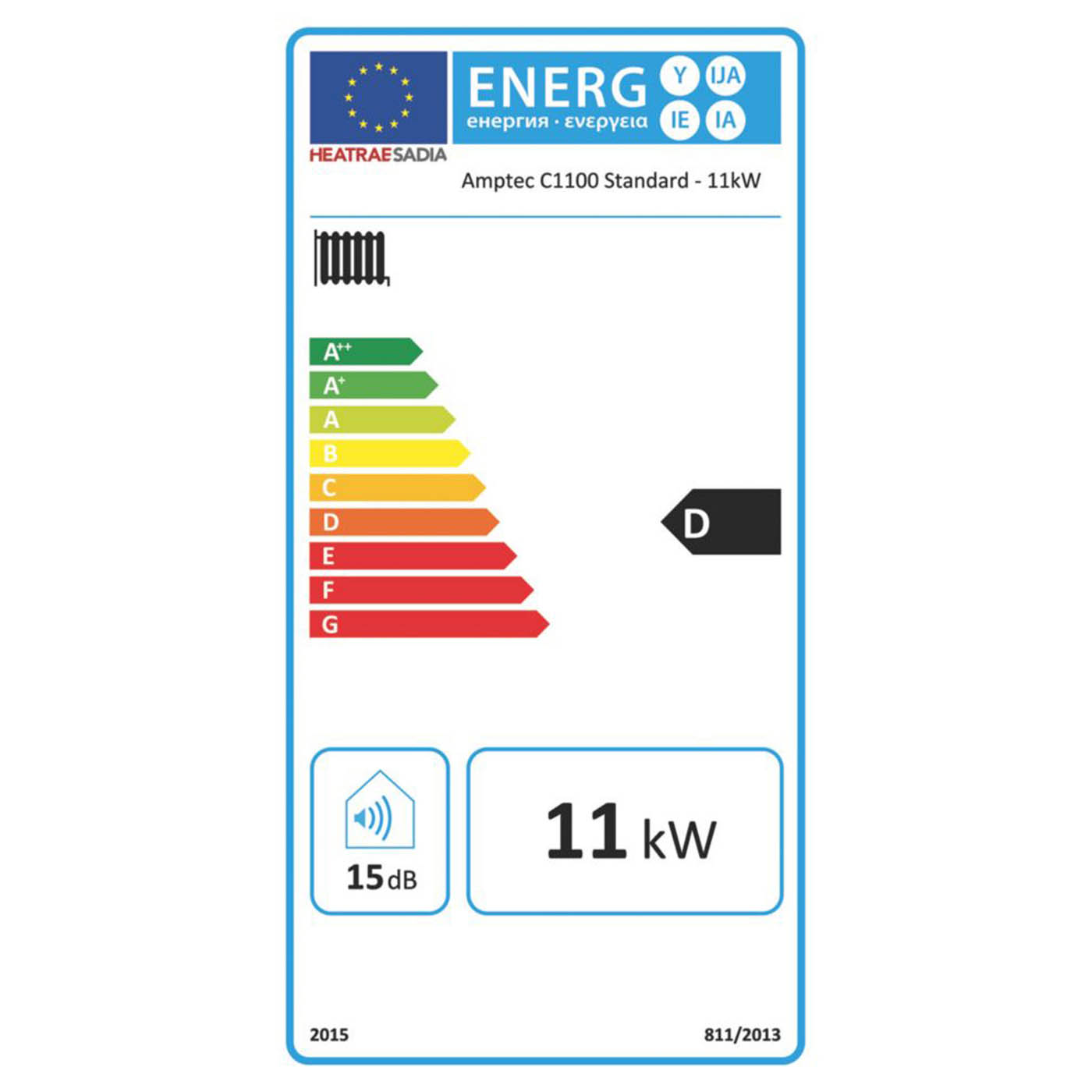 Heatrae Sadia Flow Boiler Electric Heat Only Amptec C1100 Compact LED 11kW - Image 3