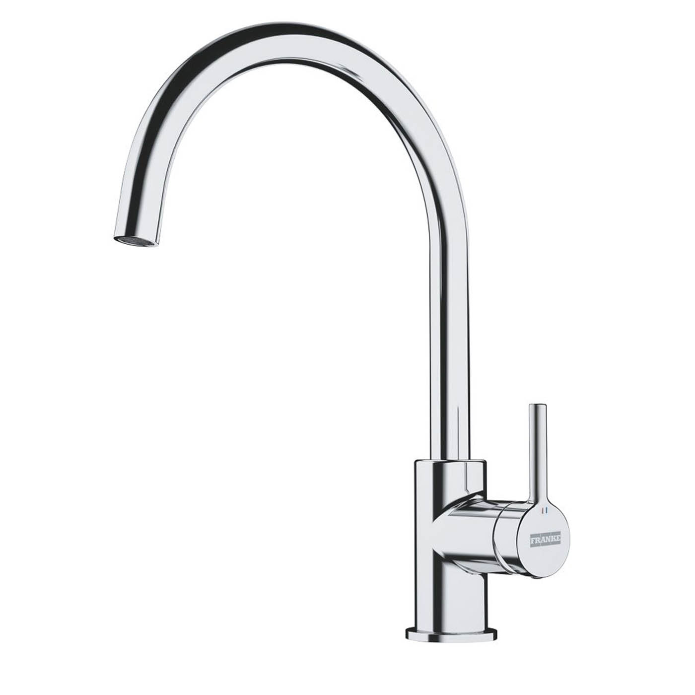 Franke Kitchen Sink Tap Mono Mixer Chrome Single Lever Swivel Spout Brass Modern - Image 1