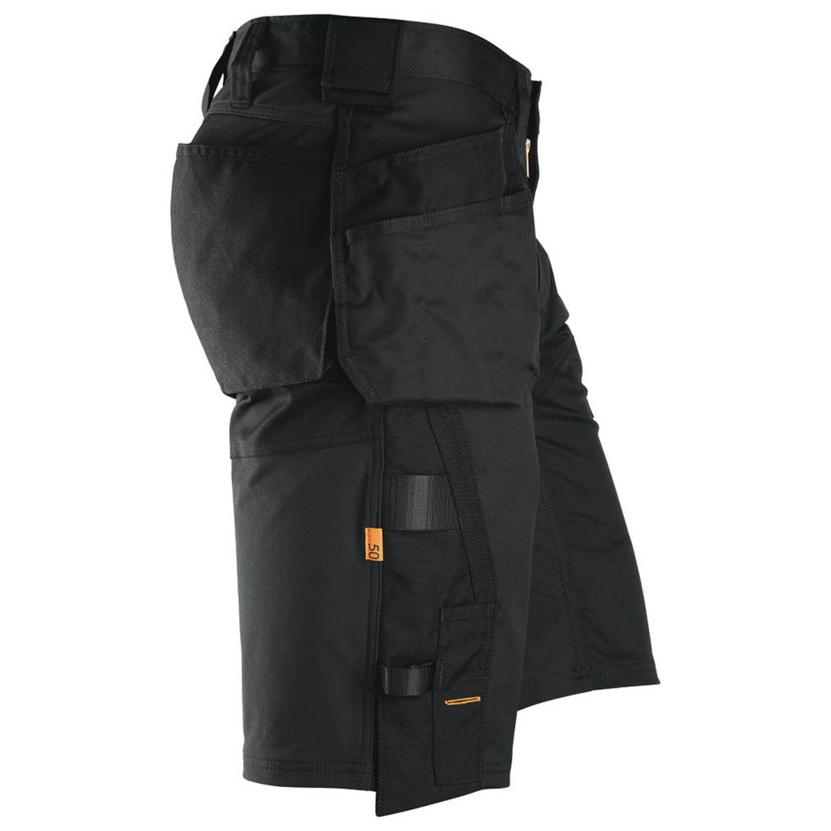 Snickers Work Shorts Mens Loose Fit Black Stretch Breathable Multi Pockets 31W - Image 3