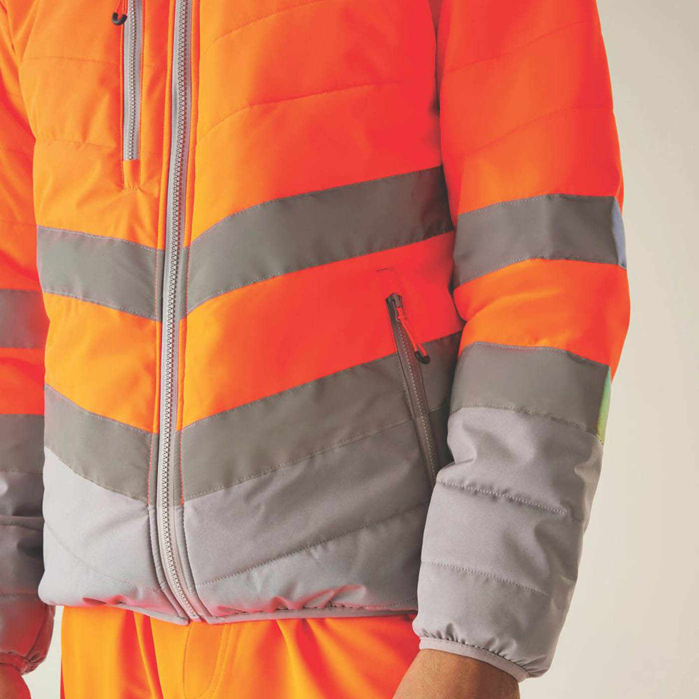 Regatta Hi-Vis Jacket Mens Orange Waterproof Reflective X Large 50.4in Chest - Image 3