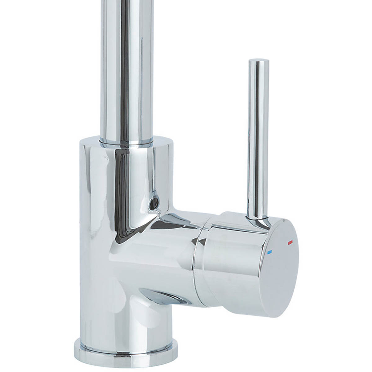 Kitchen Sink Tap Mono Mixer Single Lever Chrome Swivel Spout Zinc Modern Faucet - Image 2