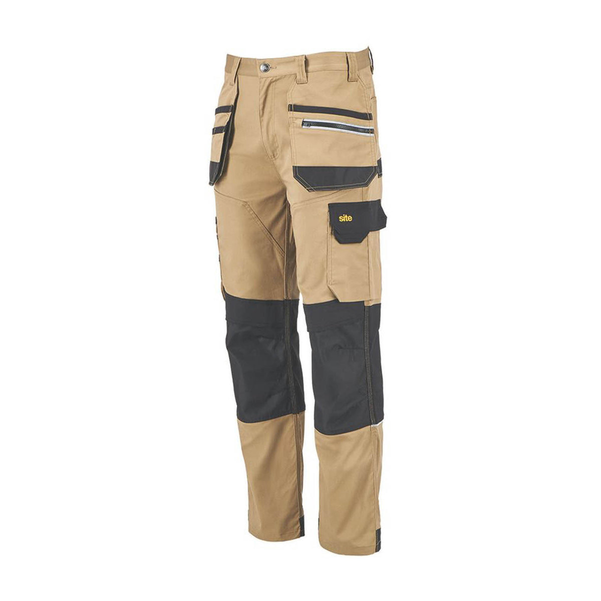 Site Kirksey Work Trousers Tan / Black 38" W 32" L - Image 1