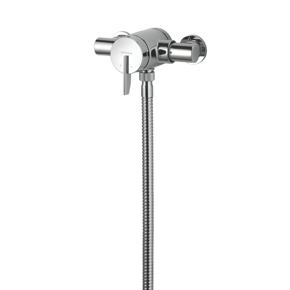 Bristan Mixer Shower Thermostatic Exposed Chrome Single Spray Pattern Round Head - Image 2