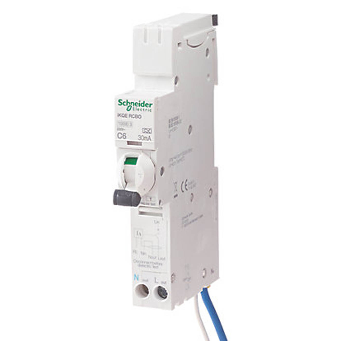 Schneider Electric RCBOs iKQ SEE106C03 Type A C Curve SP & N 30 mA Single Phase - Image 1