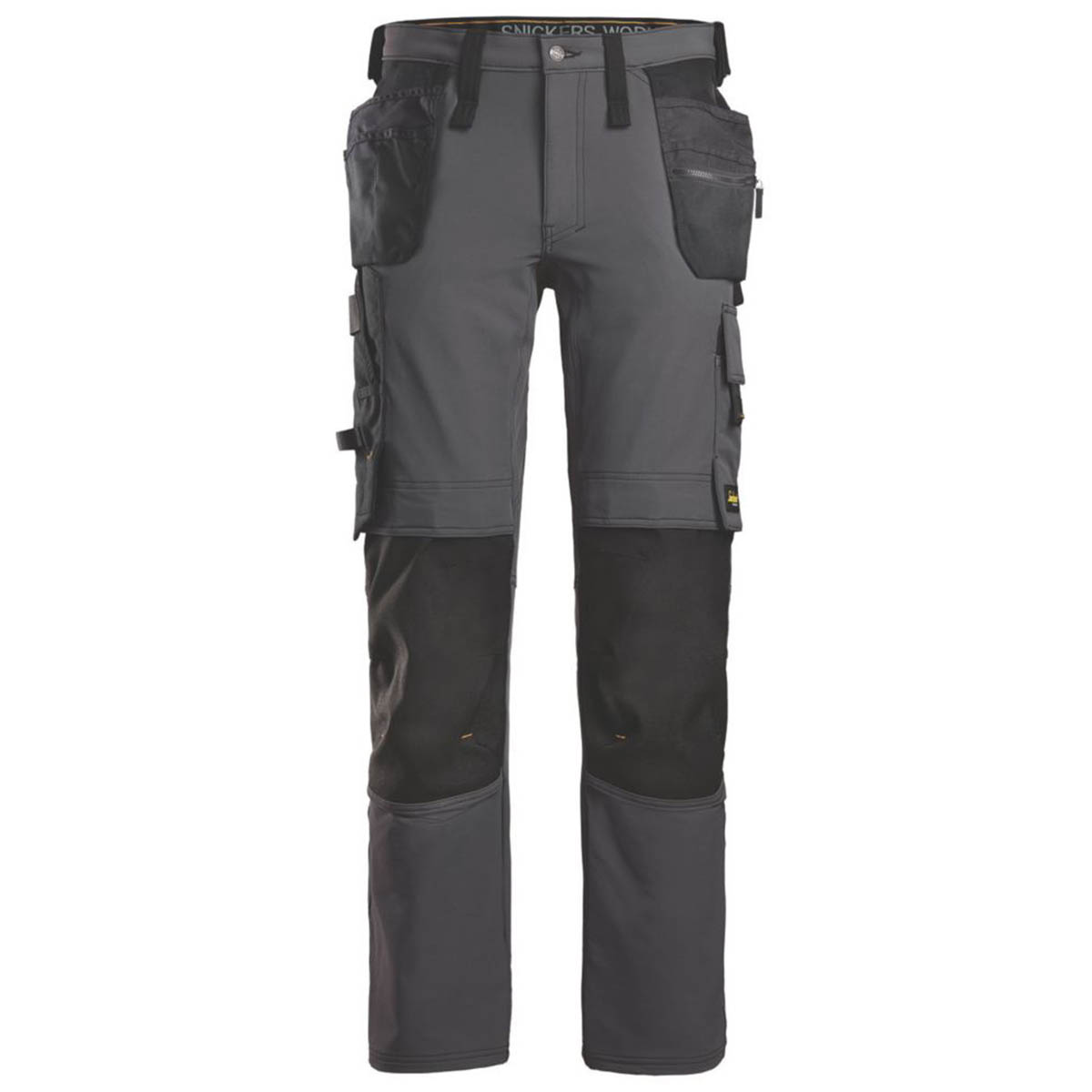 Snickers Work Trousers Mens Slim Fit Black Splashproof Multi Pockets 33W 30L - Image 1