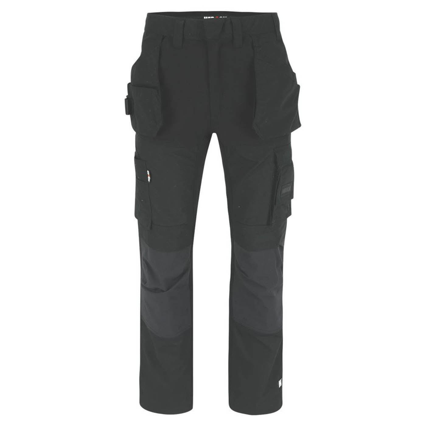 Herock Mens Work Trousers 7 Pockets Black Stretch Breathable 30" W 32" L - Image 1