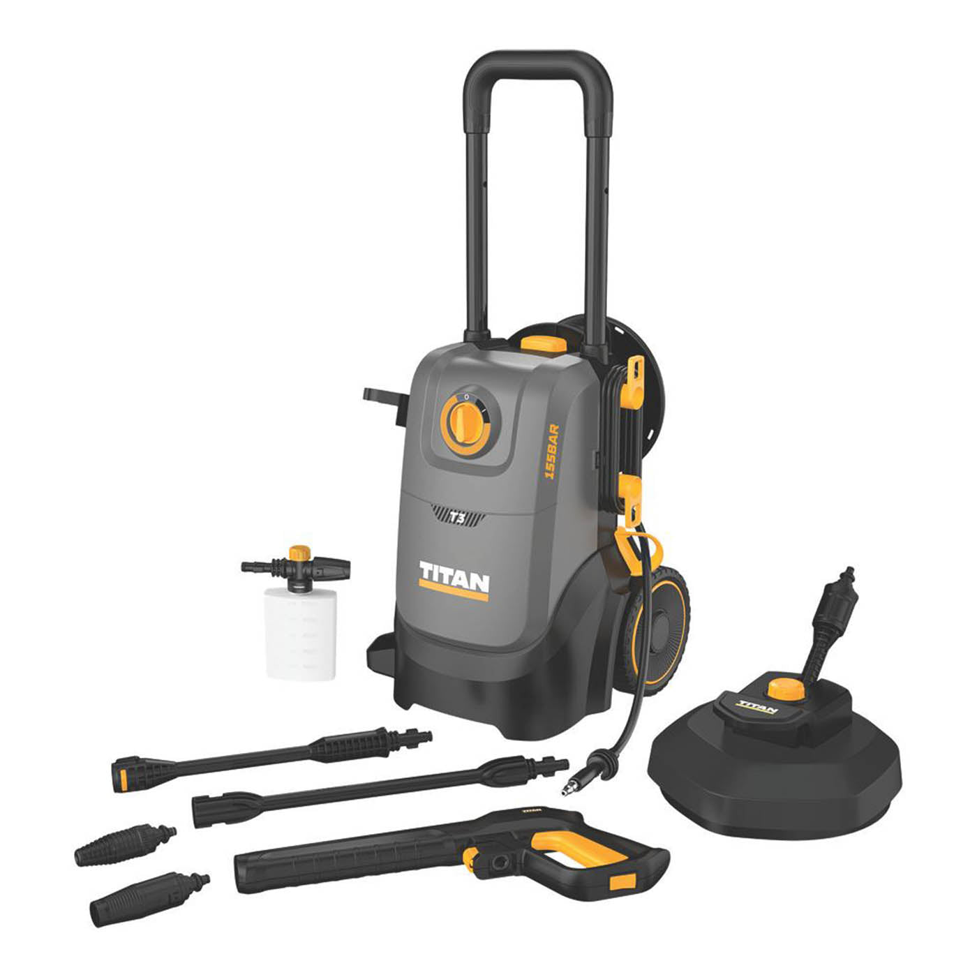 Titan Pressure Washer Electric TTB1288PRW 155bar Home Car Jet Cleaner 2200W - Image 1
