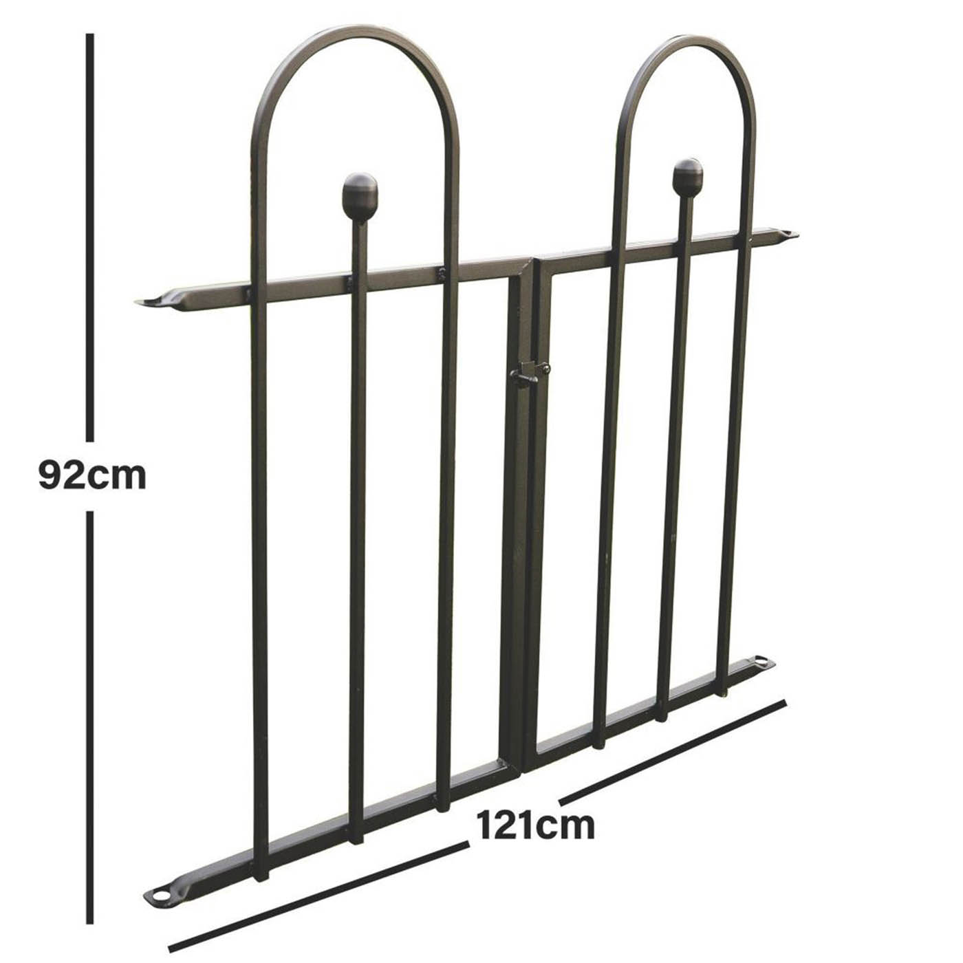 Apollo Appleton Easy Fit Fence Gates Matt-Black 94cm x 92cm - Image 5