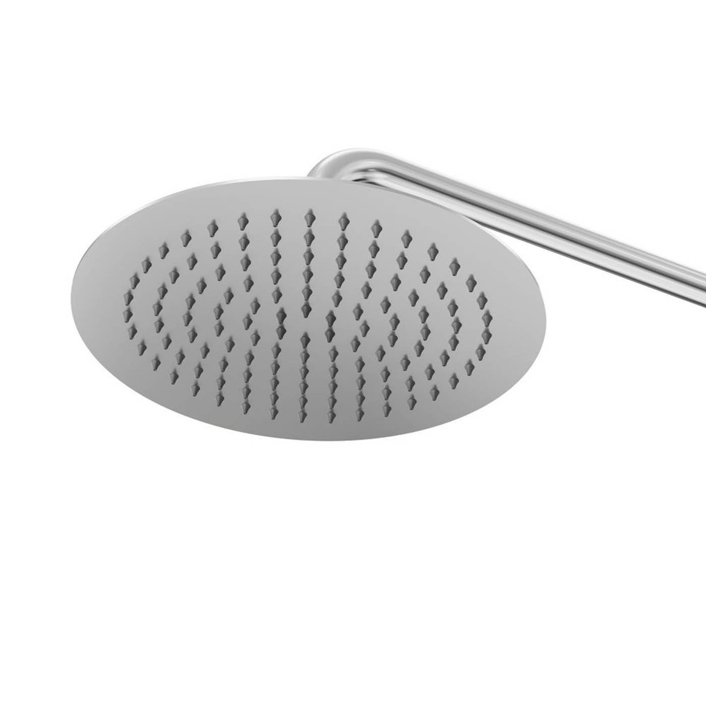 Swirl Thermostatic Shower Exposed Chrome Single Spray Pattern Twin Head Bathroom - Image 2