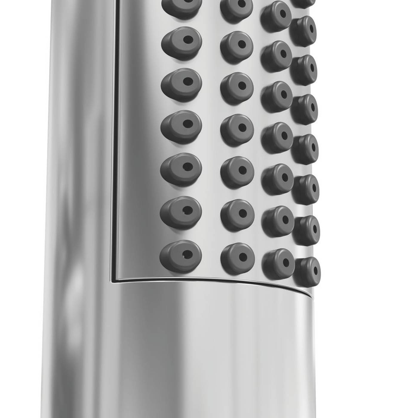 Swirl Thermostatic Shower Exposed Chrome Single Spray Pattern Twin Head Bathroom - Image 5