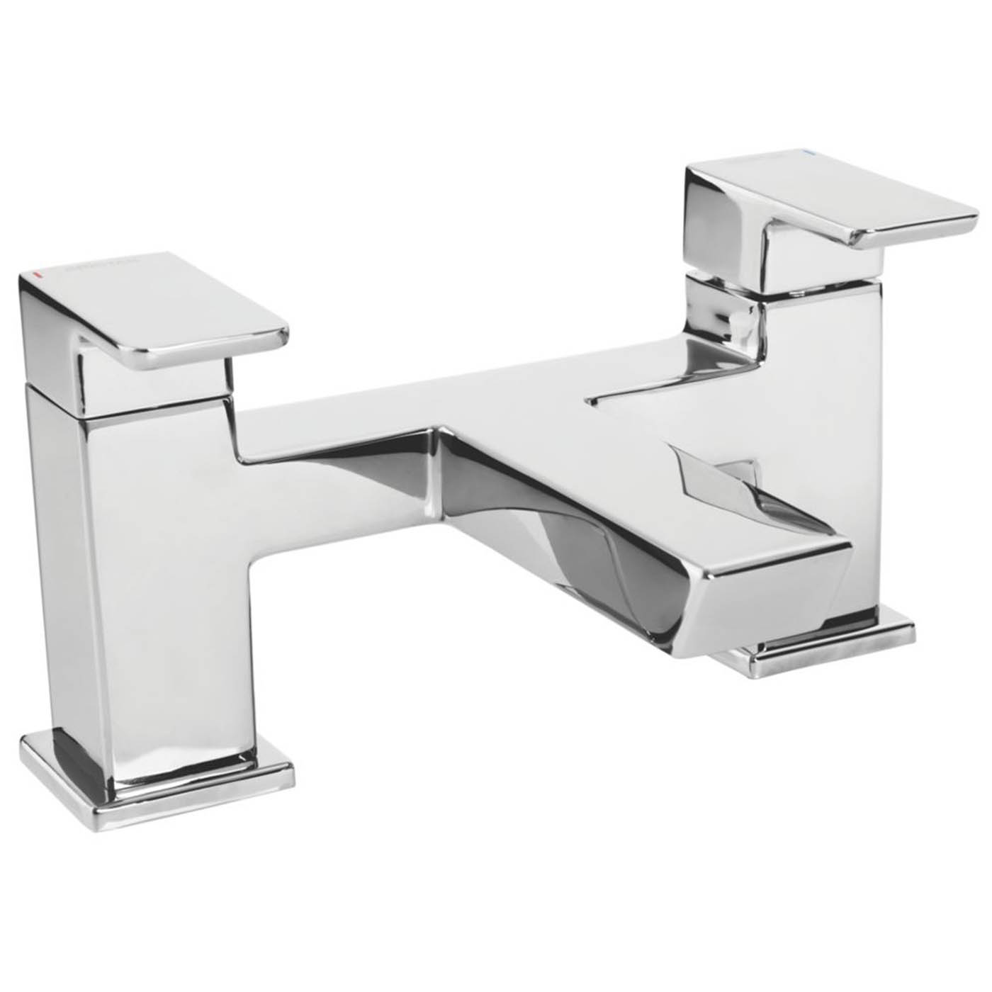 Bristan Bath Filler Tap Mixer Chrome Dual Lever 1/4 Turn Brass Bathroom Faucet - Image 1