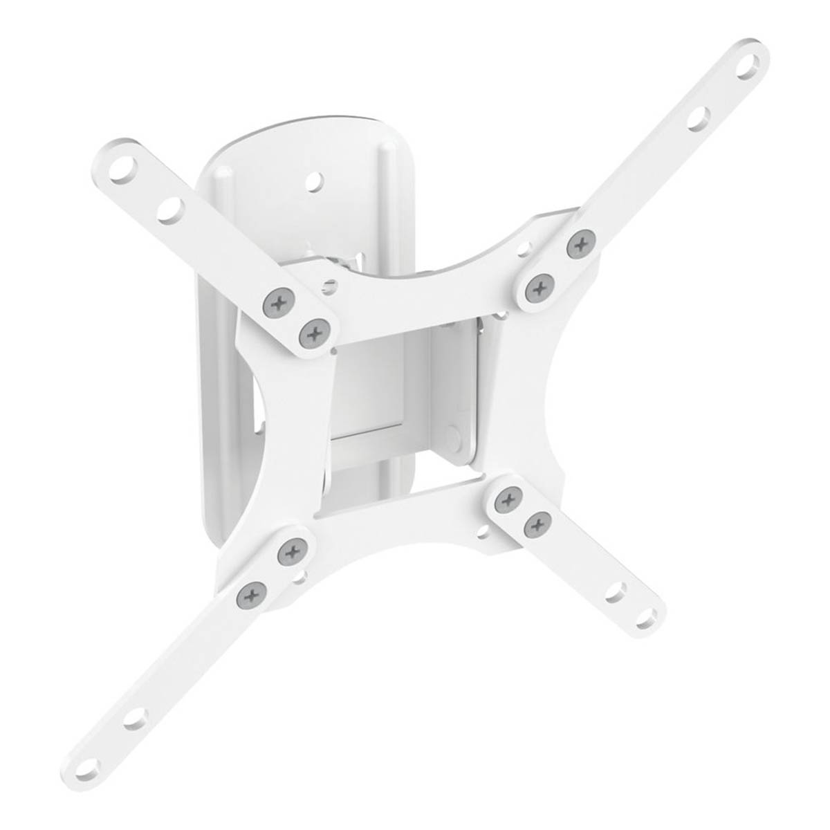 Monitor Wall Mount Bracket Swivel Tilt Slim Durable Strong White Up to 43" - Image 2