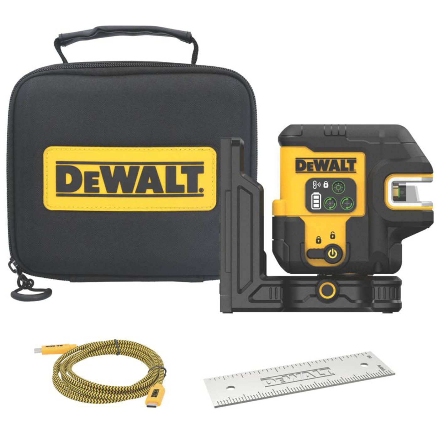 DEWALT 5 Point Laser Level DCLE14251GB-XJ Green Self-Levelling USB Cross Line - Image 1