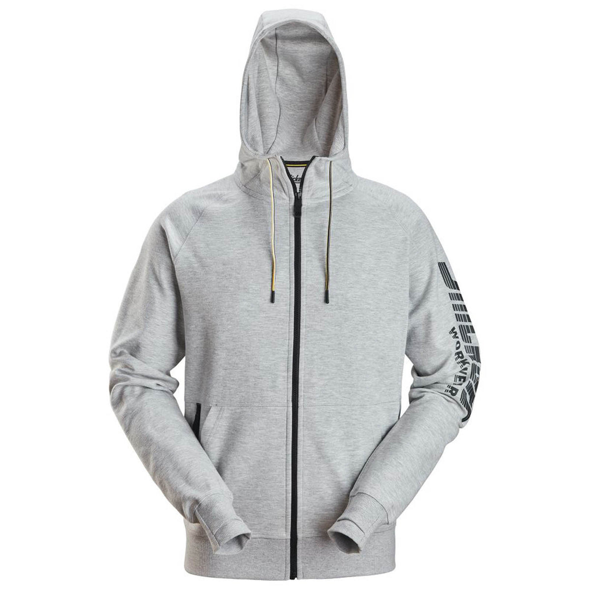 Snickers 2895 Logo Full Zip Hoodie Grey Melange Large 43" Chest - Image 1