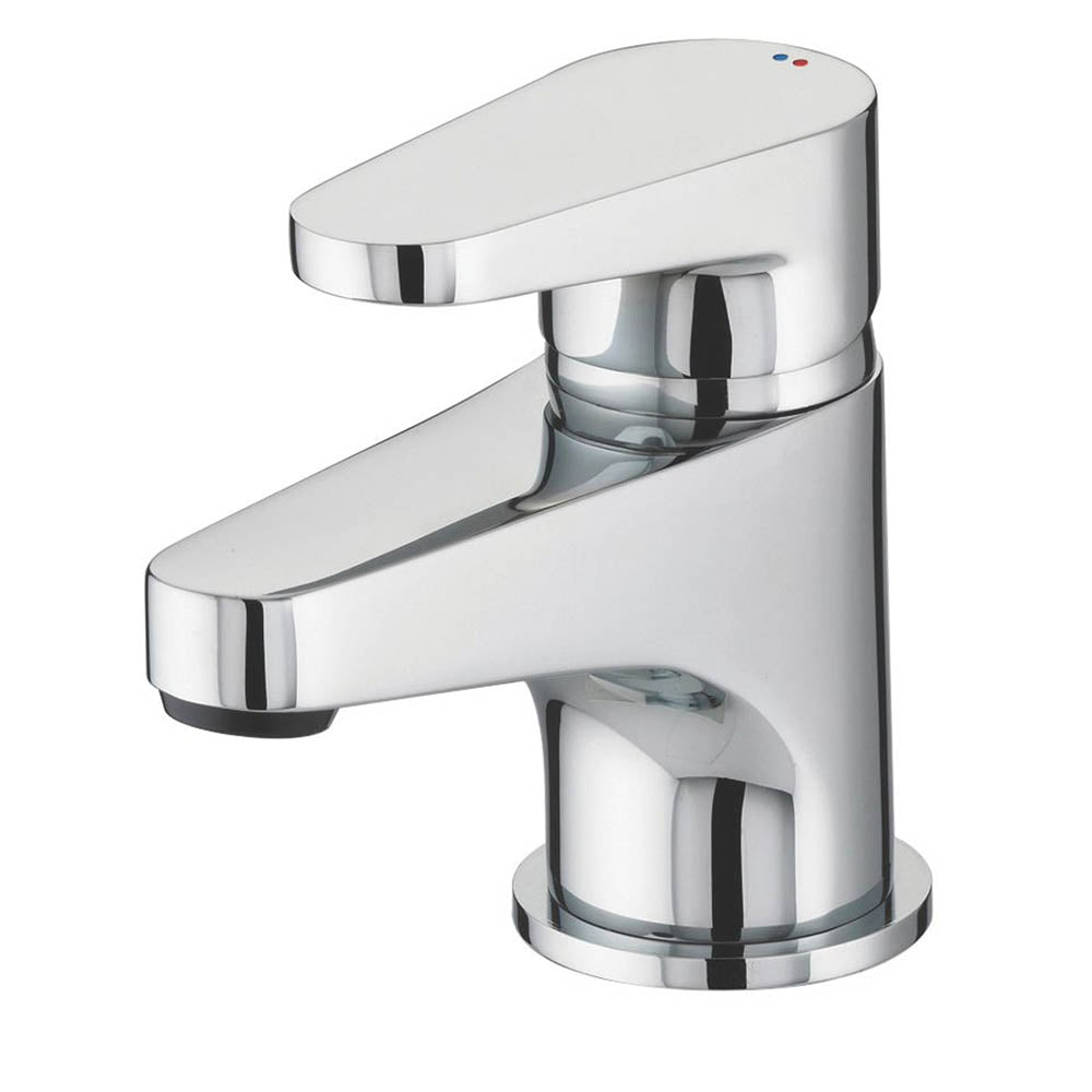 Bathroom Basin Tap Mono Mixer Chrome Single Lever Clicker Waste Contemporary - Image 1