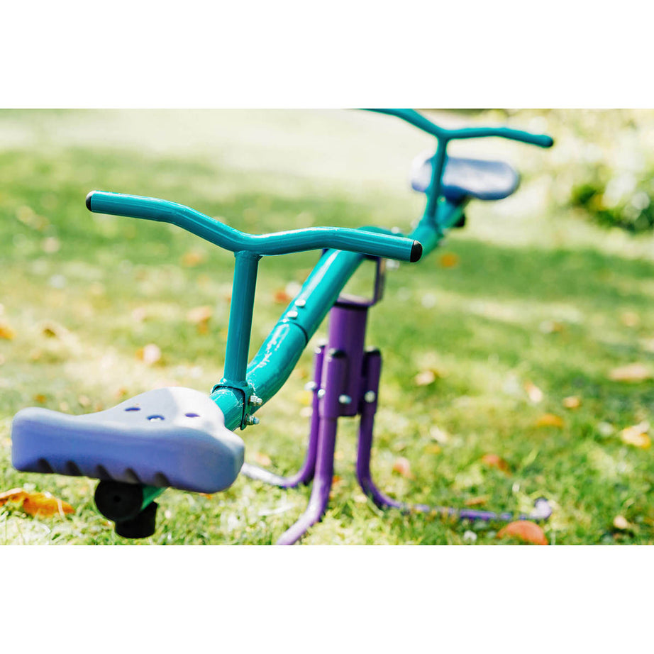 Kids Seesaw Rotating Garden Toy Activity Outdoor Durable Steel Comfort Grip - Image 4
