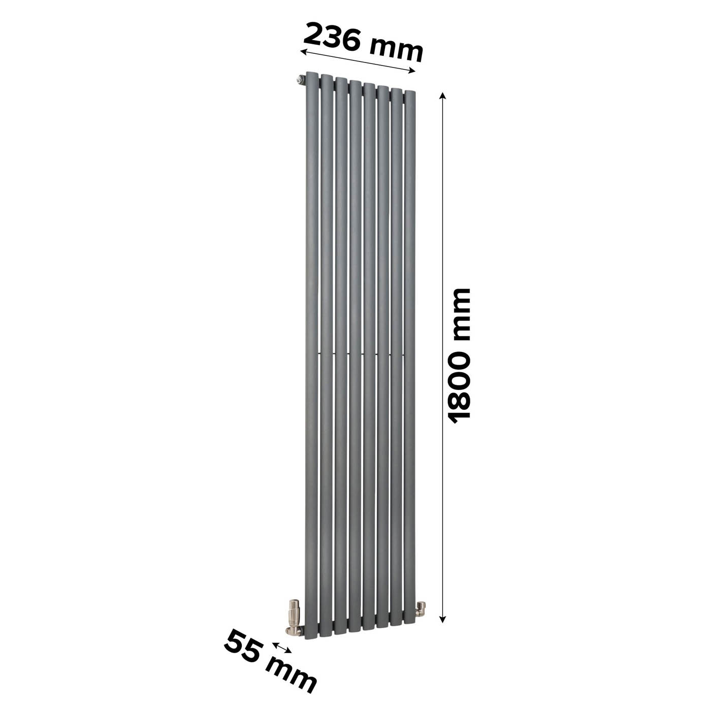 Ximax Designer Radiator Anthracite Vertical Central Heating Modern 180x23.6cm - Image 3